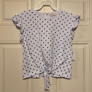 NWT Polka Dots Girl Shirt Size M (10/12)